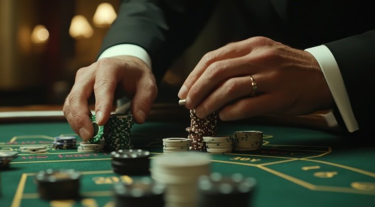 maxwin dewadepo live dealer blackjack table displayed on mobile screen with deposit and account menu